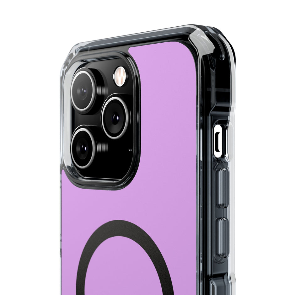 Clear Magnetic Phone Case — Minimal Purple Design