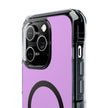 Clear Magnetic Phone Case — Minimal Purple Design