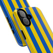 Blue and Yellow Striped Phone Case - Tough Cases
