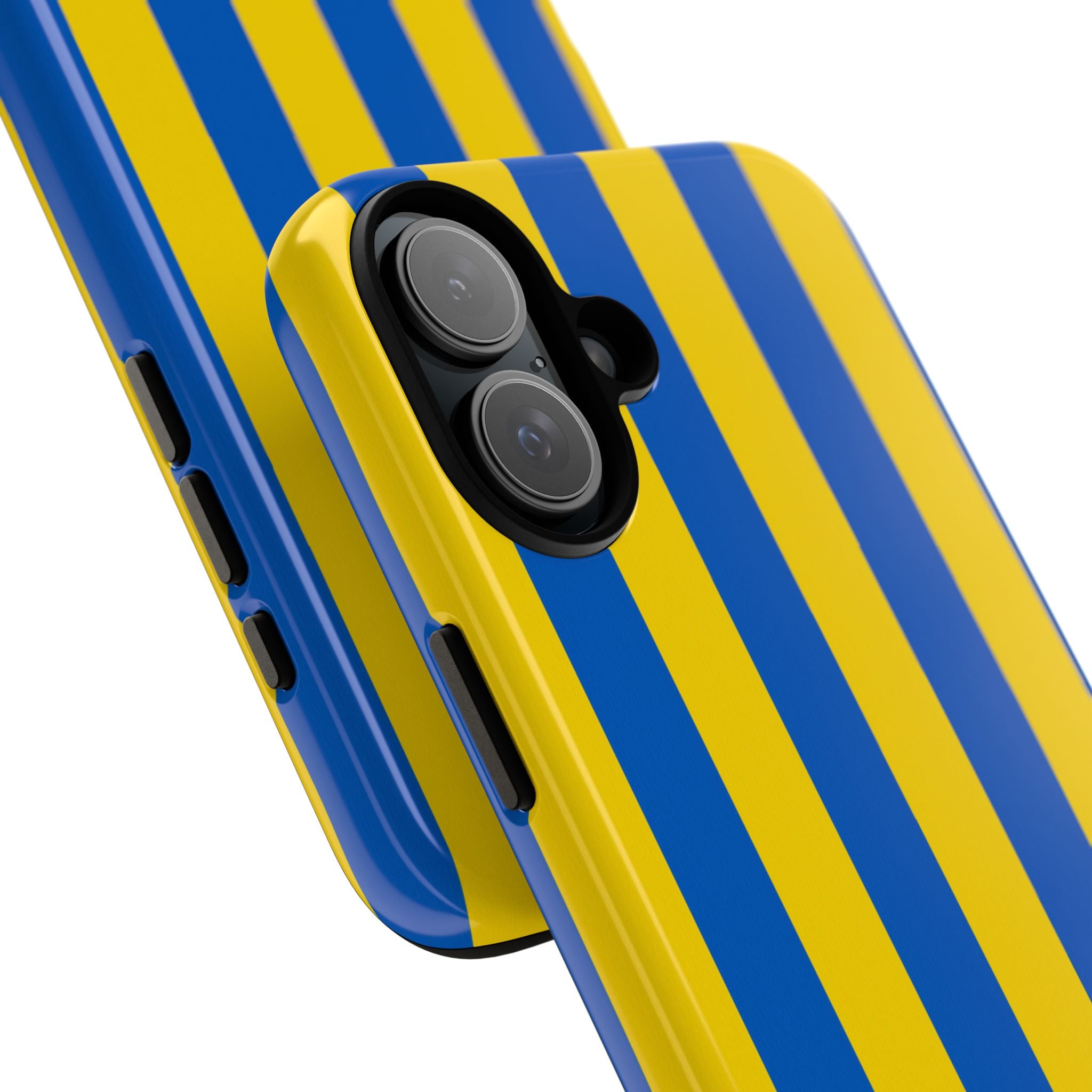 Blue and Yellow Striped Phone Case - Tough Cases