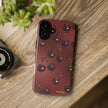 Cherry Pattern Tough Phone Case — Retro Dark Red Cherry iPhone Cover