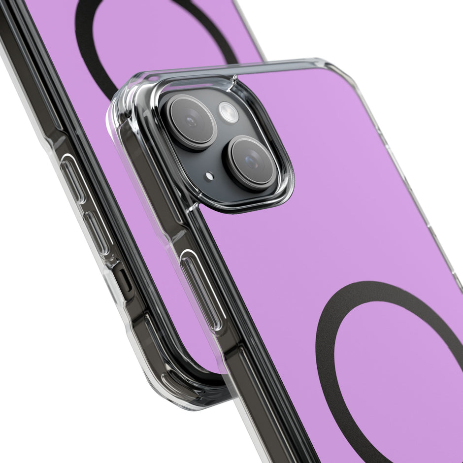 Clear Magnetic Phone Case — Minimal Purple Design