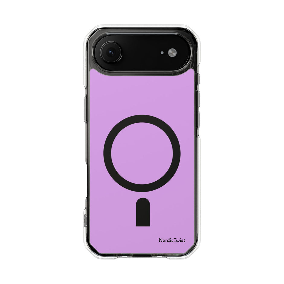 Clear Magnetic Phone Case — Minimal Purple Design