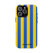 Blue and Yellow Striped Phone Case - Tough Cases