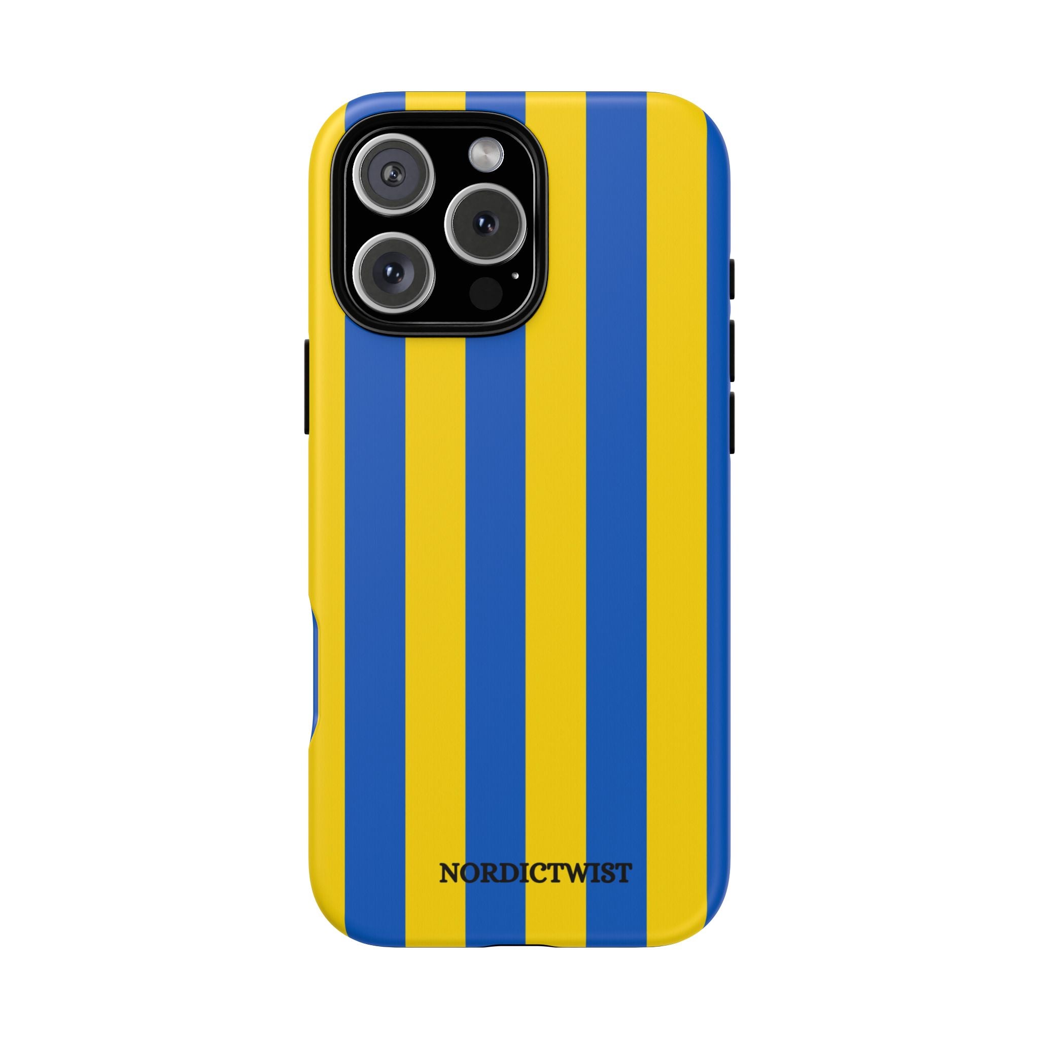 Blue and Yellow Striped Phone Case - Tough Cases