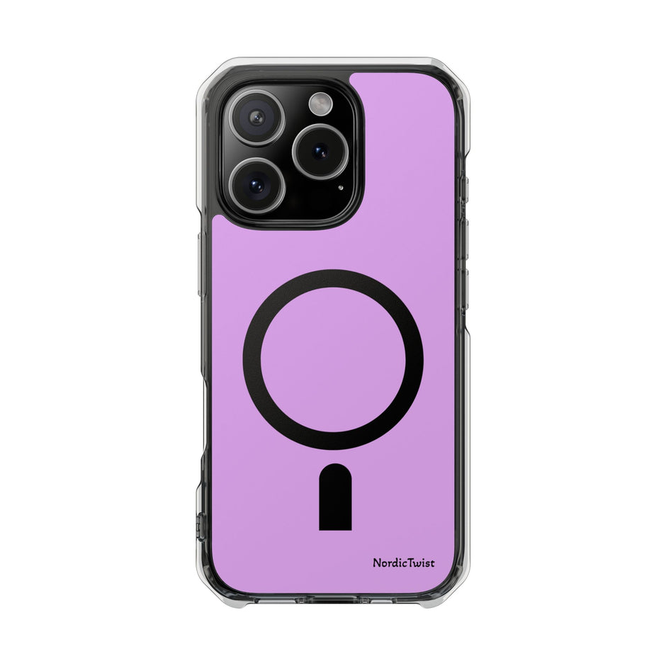 Clear Magnetic Phone Case — Minimal Purple Design