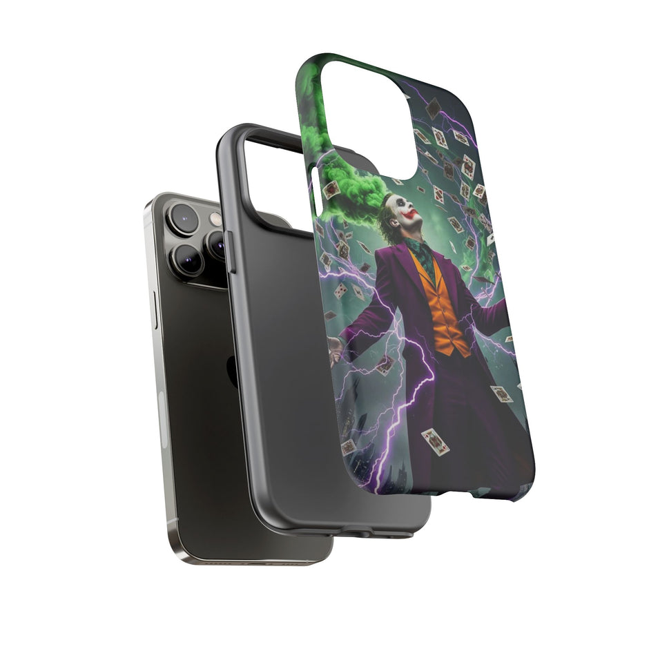 Joker Chaos Tough Phone Case — Electric Cards Graphic iPhone Case