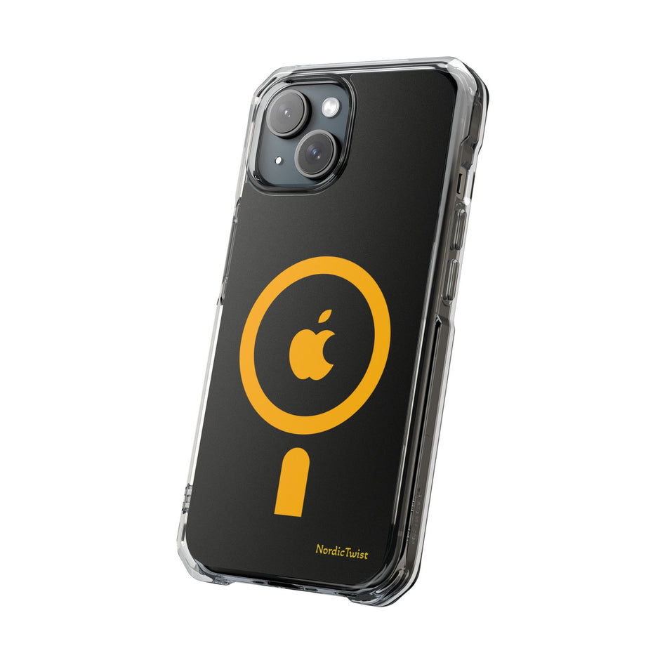 MagSafe Clear Phone Case – Yellow Ring Magnetic Impact Protection