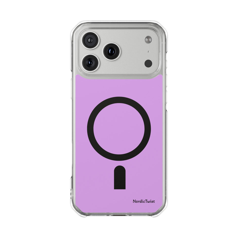 Clear Magnetic Phone Case — Minimal Purple Design