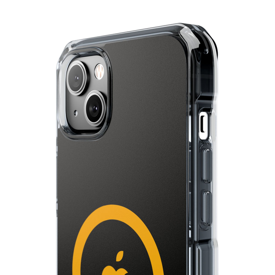 MagSafe Clear Phone Case – Yellow Ring Magnetic Impact Protection