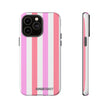 Pink Striped Phone Case - Stylish & Durable Cover
