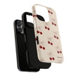 Cherry Pattern Phone Case — Cute Retro Red Cherries on Cream
