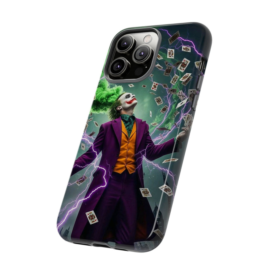 Joker Chaos Tough Phone Case — Electric Cards Graphic iPhone Case