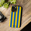 Blue and Yellow Striped Phone Case - Tough Cases