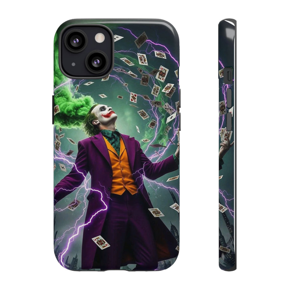 Joker Chaos Tough Phone Case — Electric Cards Graphic iPhone Case