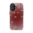 Cherry Bow Phone Case — Cute Red Gradient Protective Cover