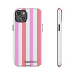 Pink Striped Phone Case - Stylish & Durable Cover