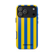 Blue and Yellow Striped Phone Case - Tough Cases