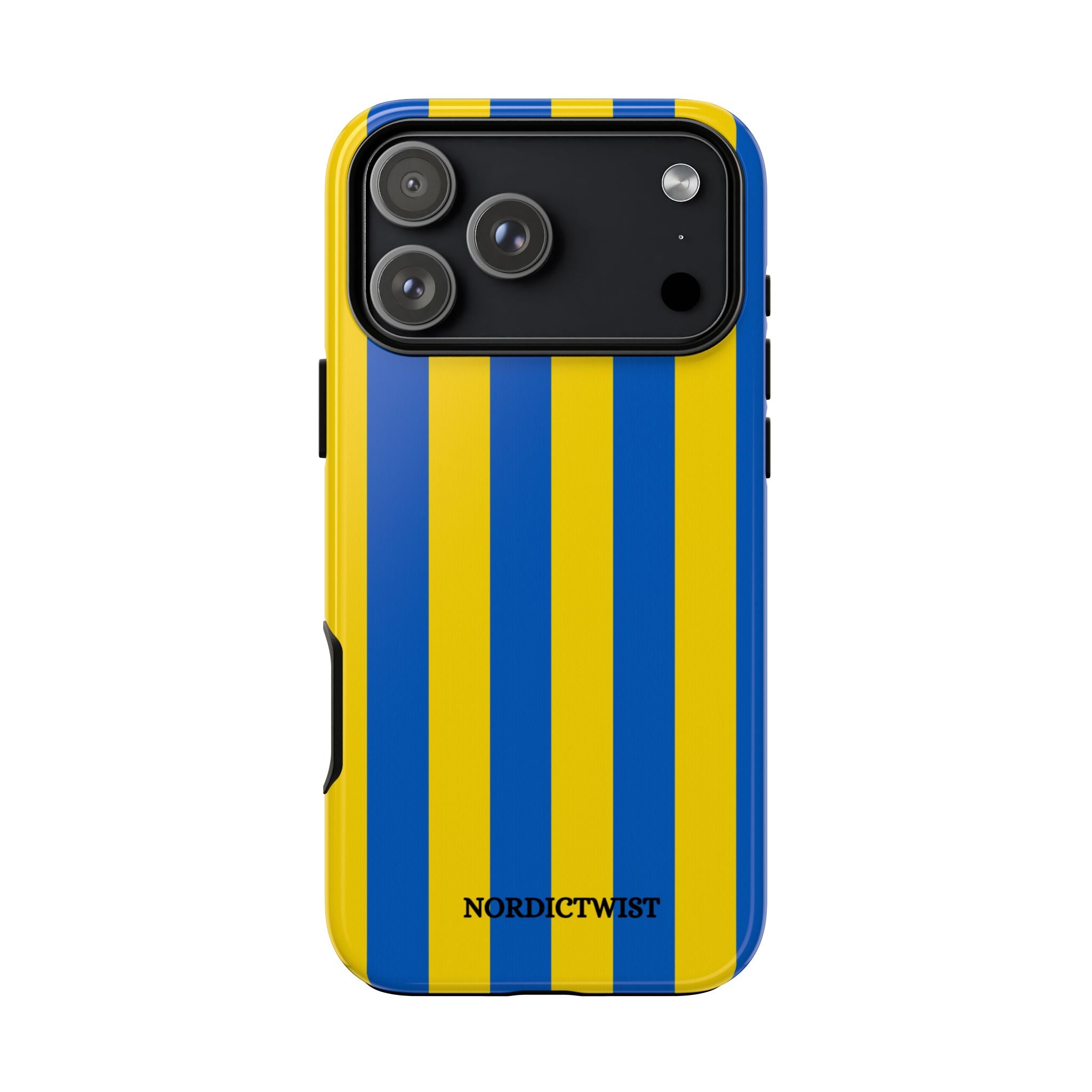 Blue and Yellow Striped Phone Case - Tough Cases