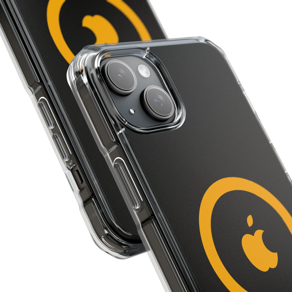 MagSafe Clear Phone Case – Yellow Ring Magnetic Impact Protection