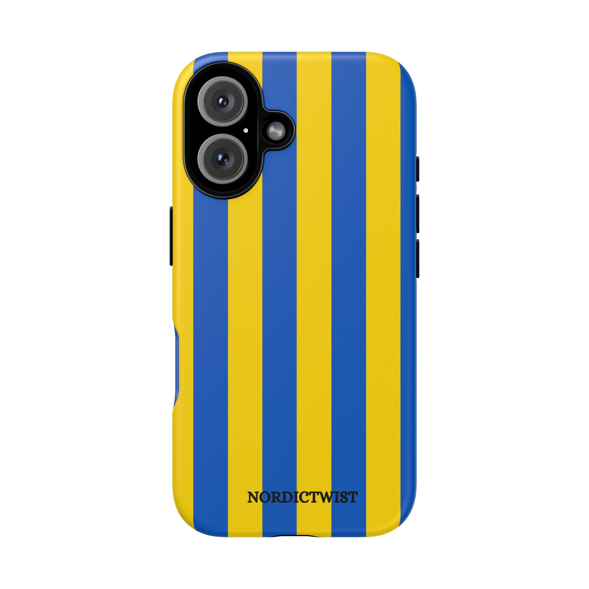 Blue and Yellow Striped Phone Case - Tough Cases