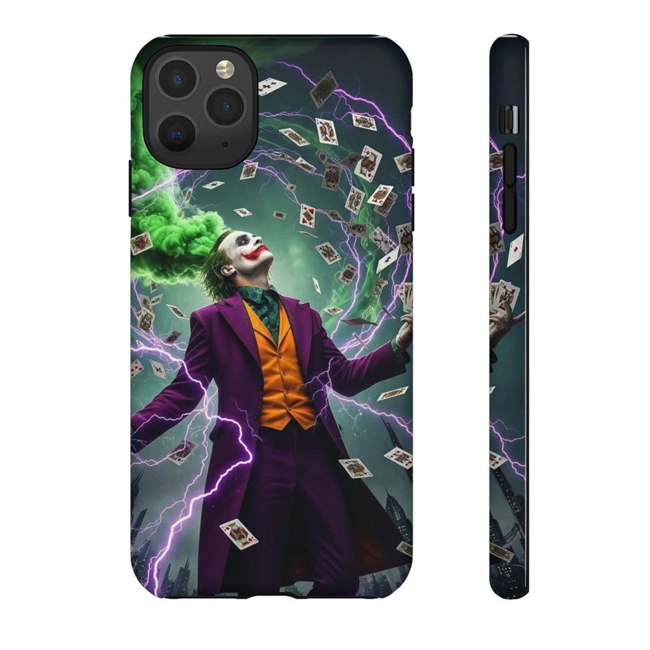 Joker Chaos Tough Phone Case — Electric Cards Graphic iPhone Case