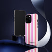 Pink Striped Phone Case - Stylish & Durable Cover