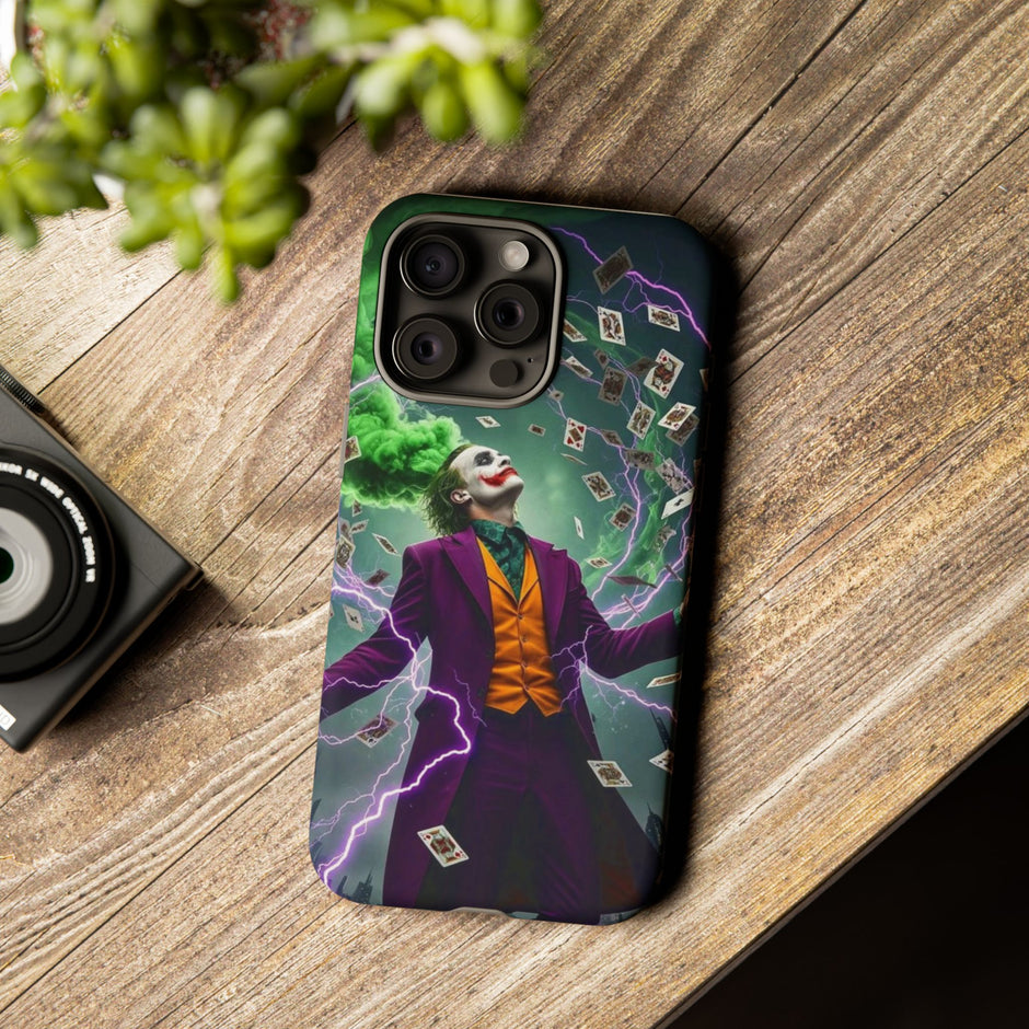 Joker Chaos Tough Phone Case — Electric Cards Graphic iPhone Case