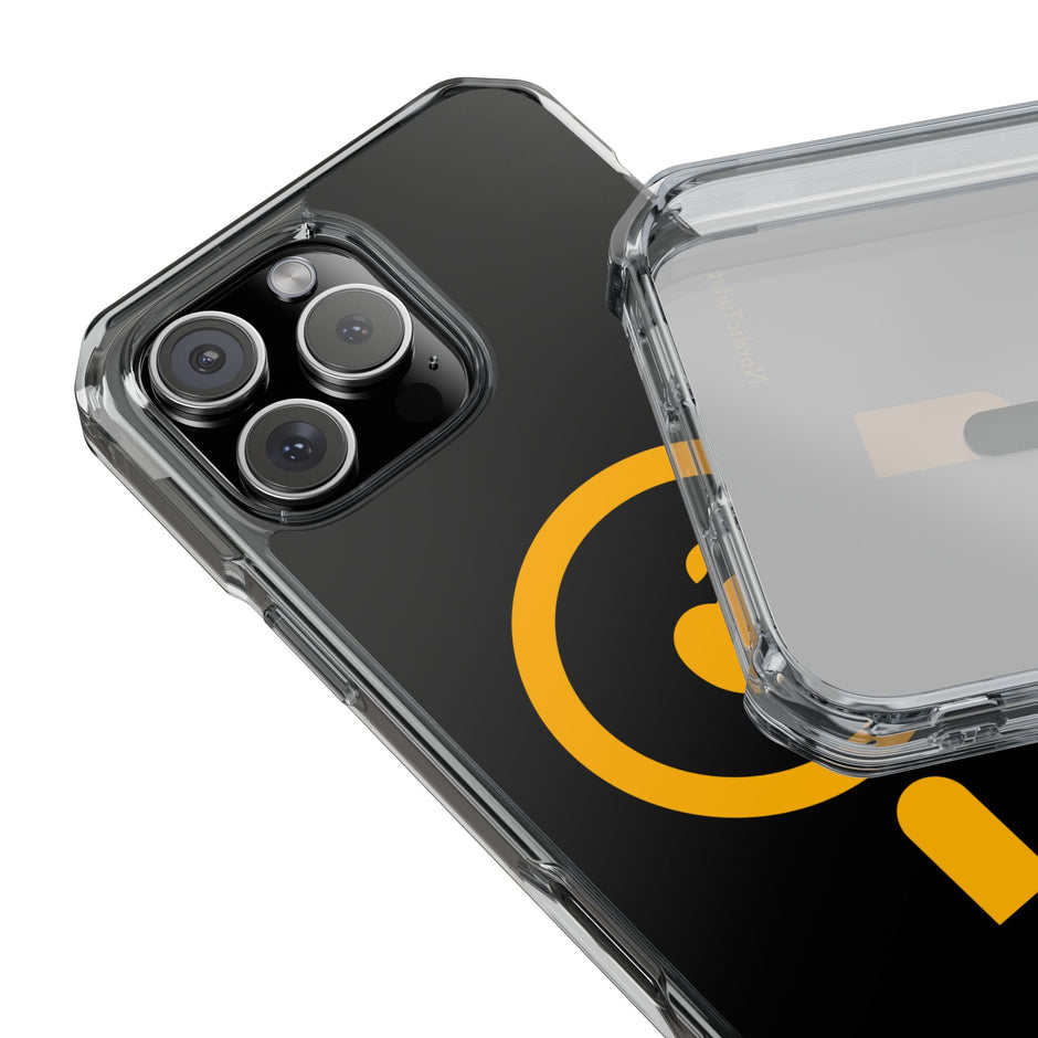 MagSafe Clear Phone Case – Yellow Ring Magnetic Impact Protection