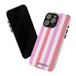 Pink Striped Phone Case - Stylish & Durable Cover
