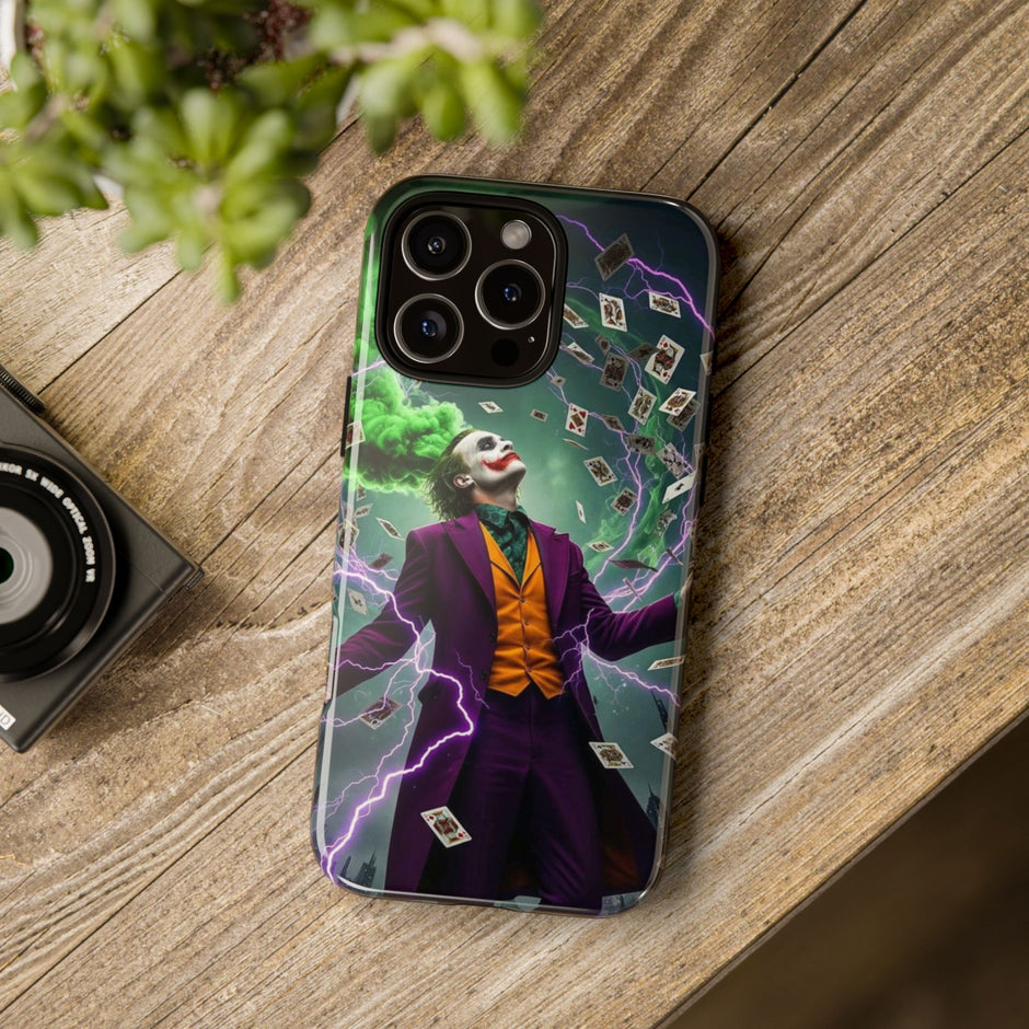 Joker Chaos Tough Phone Case — Electric Cards Graphic iPhone Case