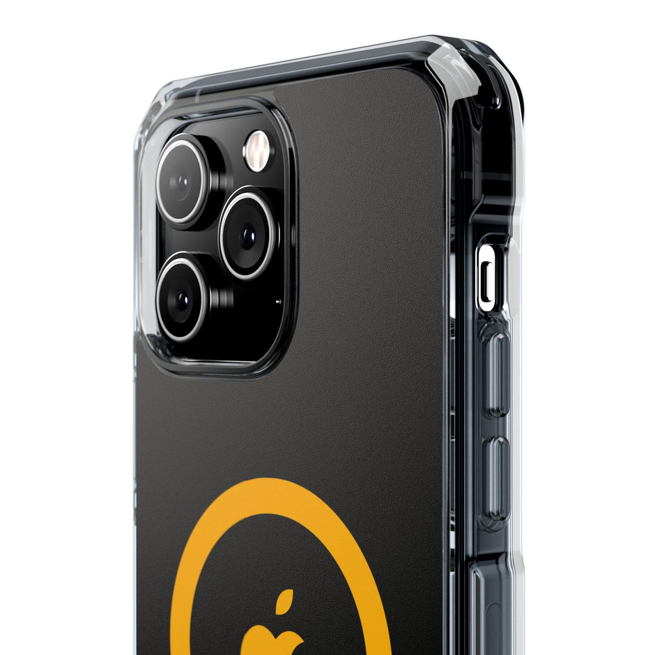 MagSafe Clear Phone Case – Yellow Ring Magnetic Impact Protection