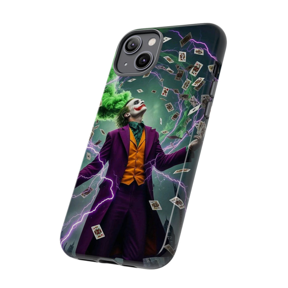 Joker Chaos Tough Phone Case — Electric Cards Graphic iPhone Case