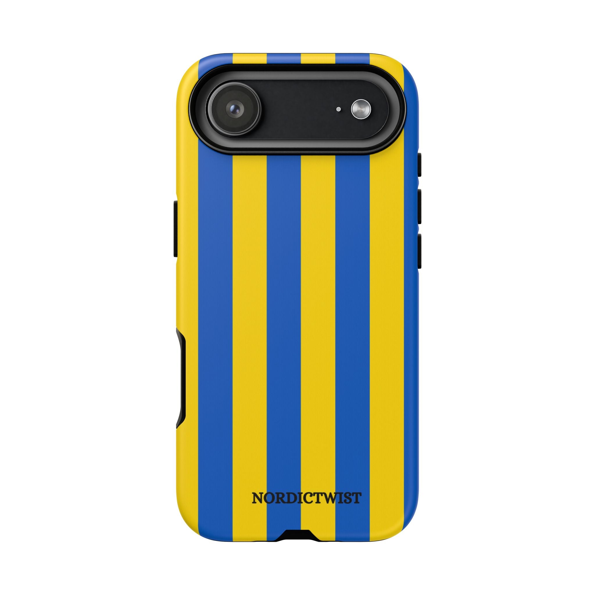 Blue and Yellow Striped Phone Case - Tough Cases