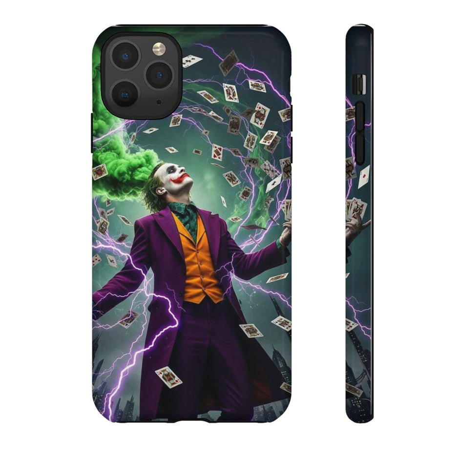 Joker Chaos Tough Phone Case — Electric Cards Graphic iPhone Case