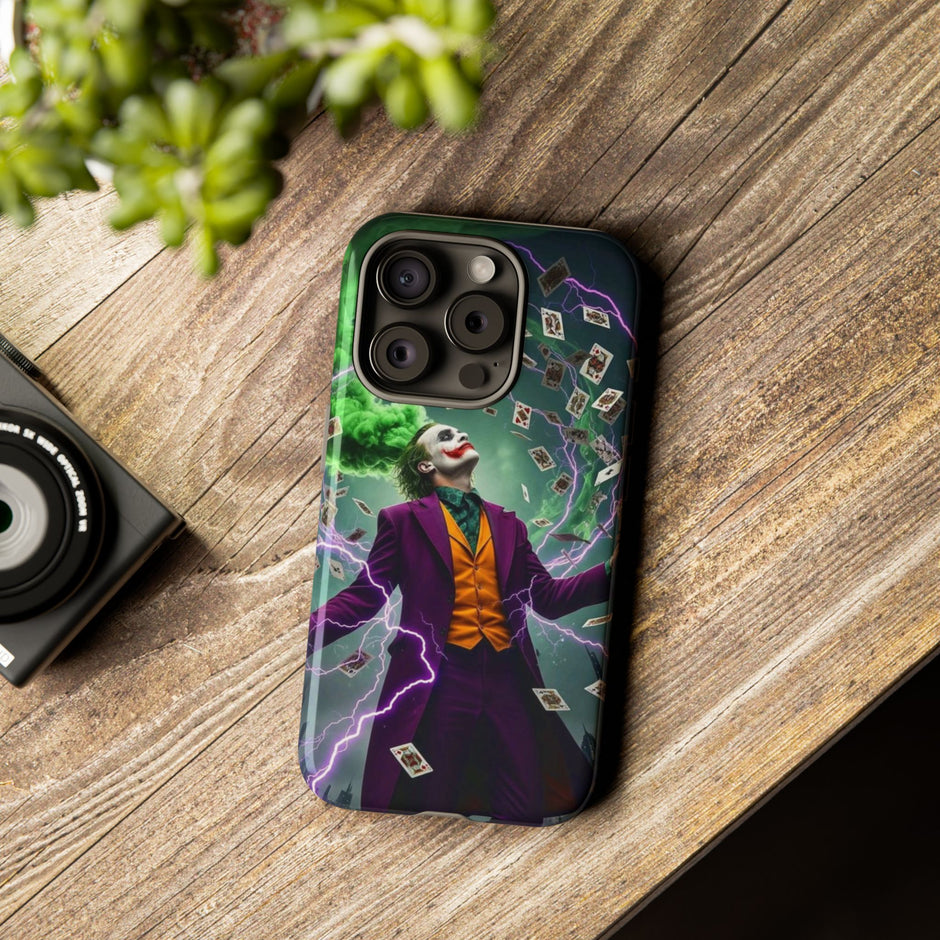 Joker Chaos Tough Phone Case — Electric Cards Graphic iPhone Case