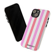 Pink Striped Phone Case - Stylish & Durable Cover
