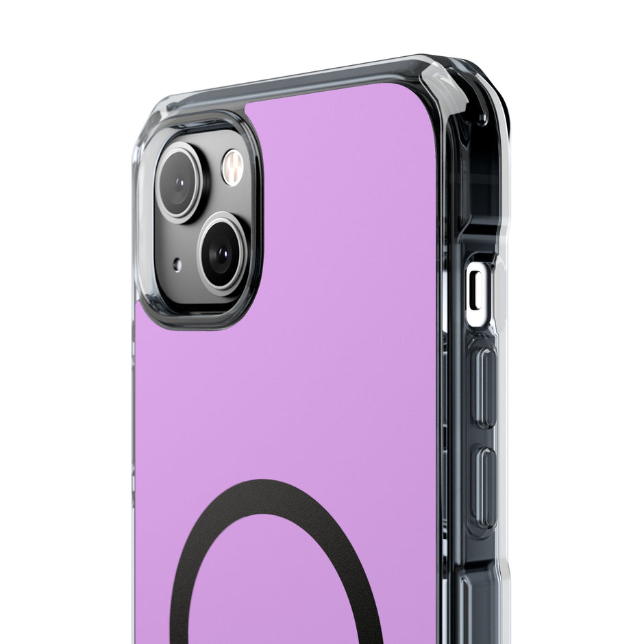 Clear Magnetic Phone Case — Minimal Purple Design