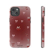 Cherry Bow Phone Case — Cute Red Gradient Protective Cover