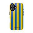Blue and Yellow Striped Phone Case - Tough Cases