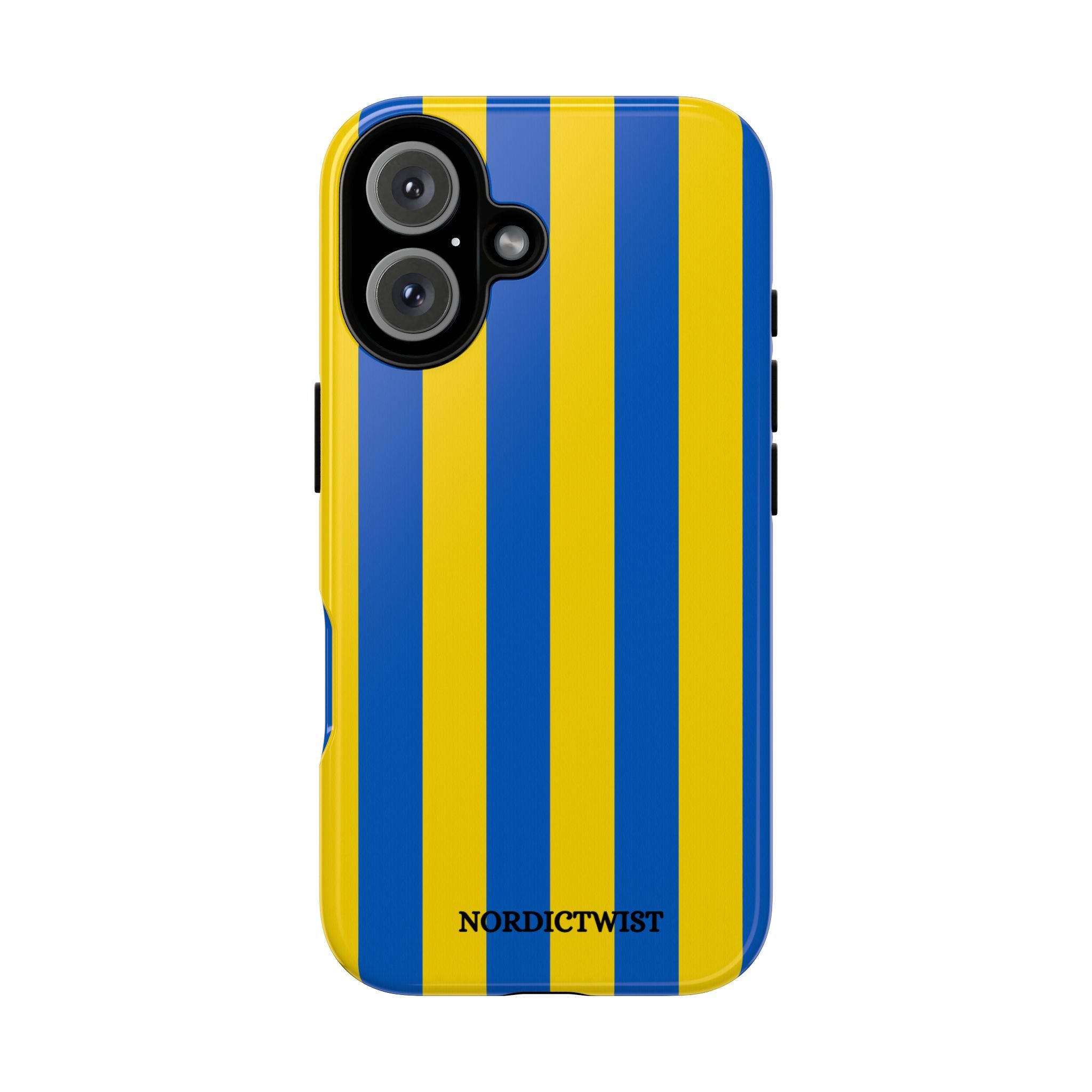 Blue and Yellow Striped Phone Case - Tough Cases
