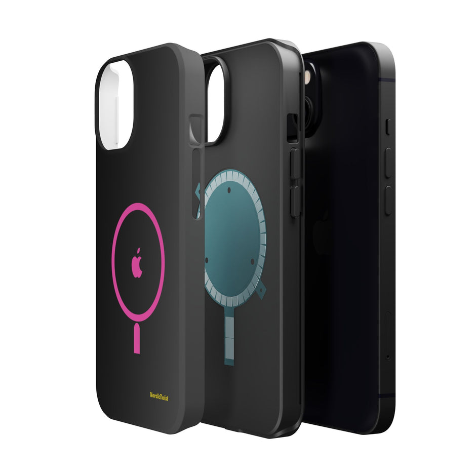 MagSafe Magnetic Impact-Resistant Phone Case — Pink Ring Design