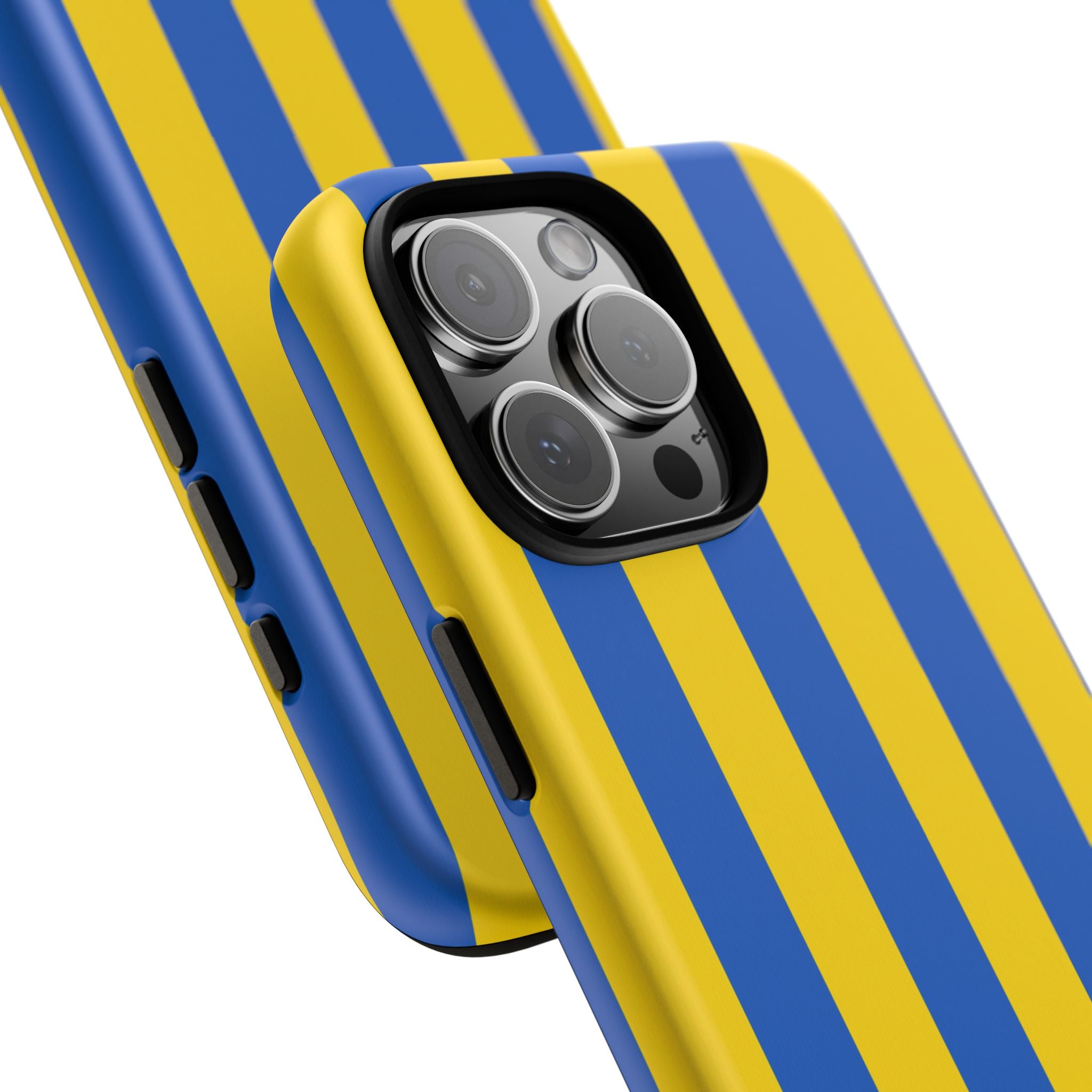 Blue and Yellow Striped Phone Case - Tough Cases