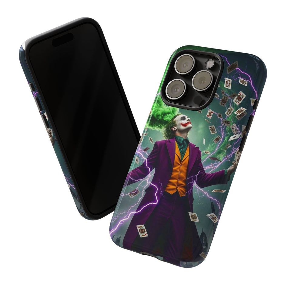 Joker Chaos Tough Phone Case — Electric Cards Graphic iPhone Case
