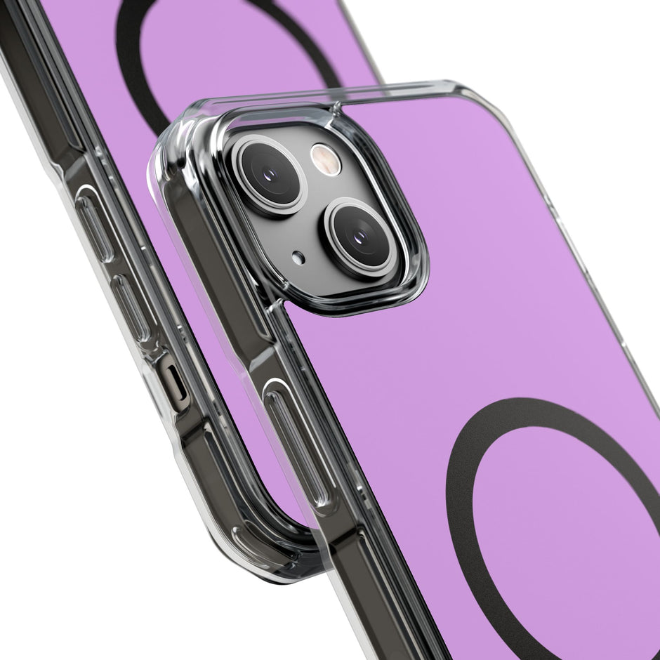 Clear Magnetic Phone Case — Minimal Purple Design