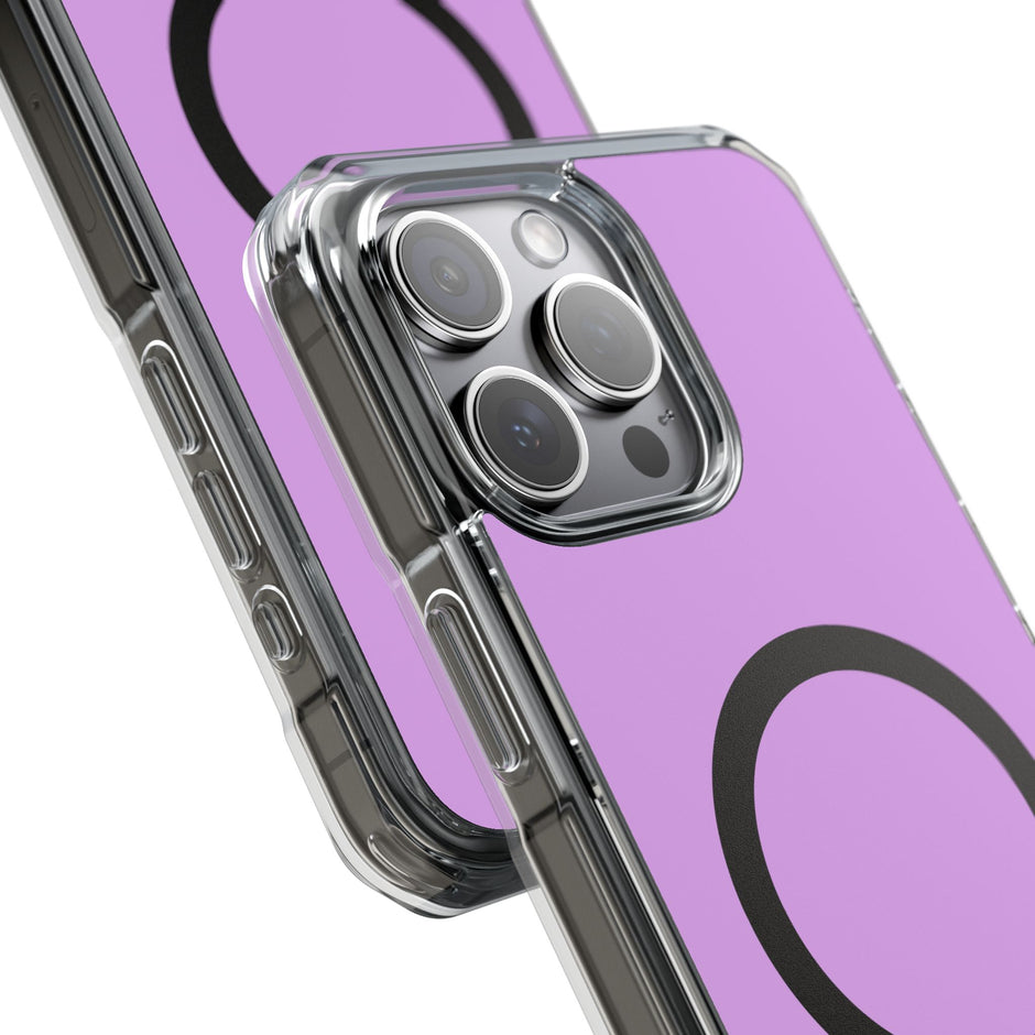 Clear Magnetic Phone Case — Minimal Purple Design