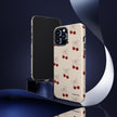 Cherry Pattern Phone Case — Cute Retro Red Cherries on Cream