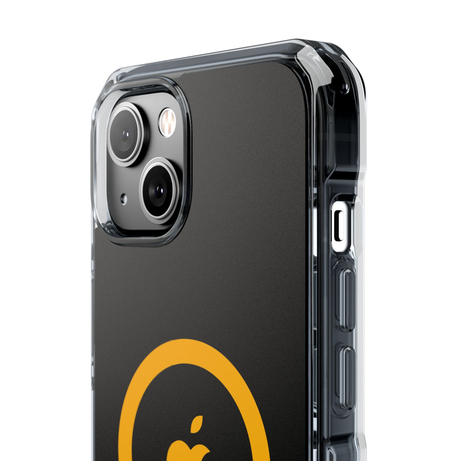 MagSafe Clear Phone Case – Yellow Ring Magnetic Impact Protection