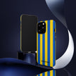 Blue and Yellow Striped Phone Case - Tough Cases