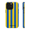 Blue and Yellow Striped Phone Case - Tough Cases